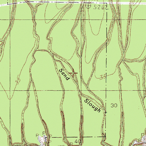 Topographic Map of Sand Slough, TX