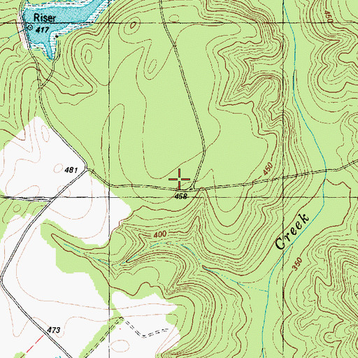 Topographic Map of Sand Springs Church, TX