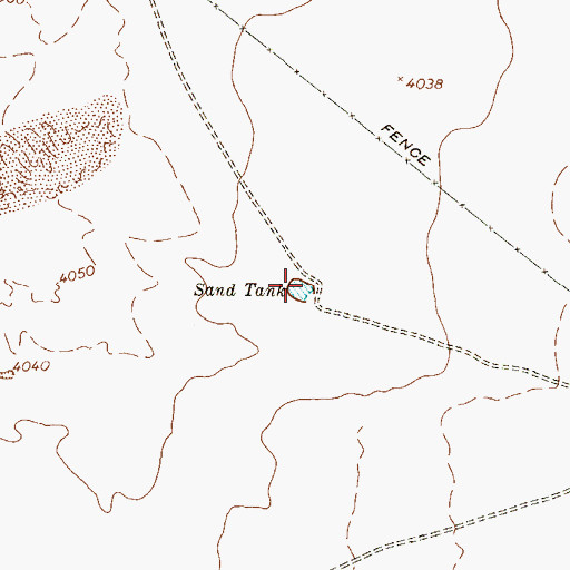 Topographic Map of Sand Tank, TX