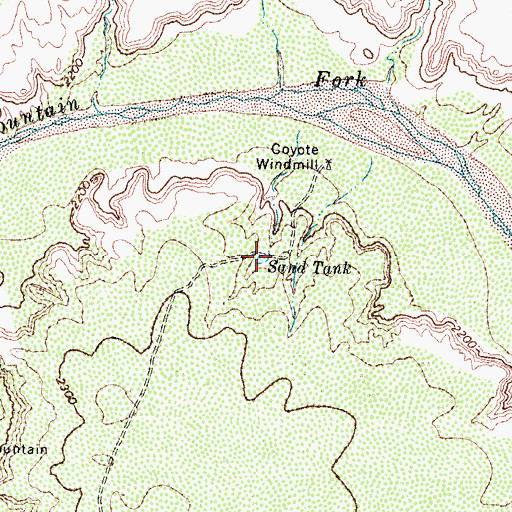 Topographic Map of Sand Tank, TX