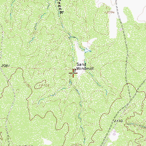 Topographic Map of Sand Windmill, TX