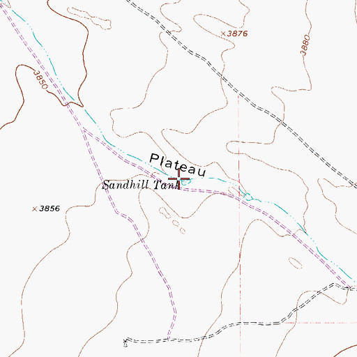 Topographic Map of Sandhill Tank, TX