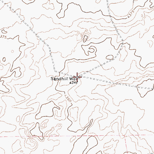 Topographic Map of Sandhill Well, TX