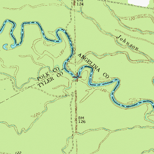 Topographic Map of Sandy Branch, TX