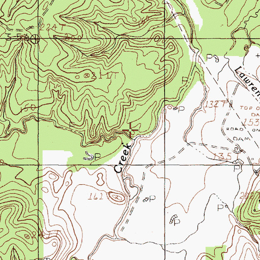 Topographic Map of Sandy Creek, TX