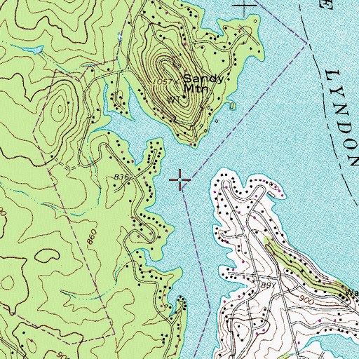 Topographic Map of Sandy Creek, TX