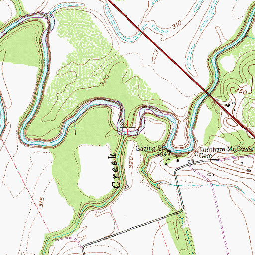 Topographic Map of Sandy Creek, TX