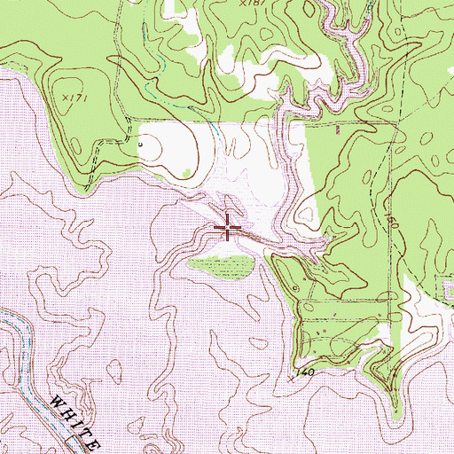 Topographic Map of Sandy Creek, TX