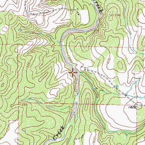 Topographic Map of Sandy Creek, TX