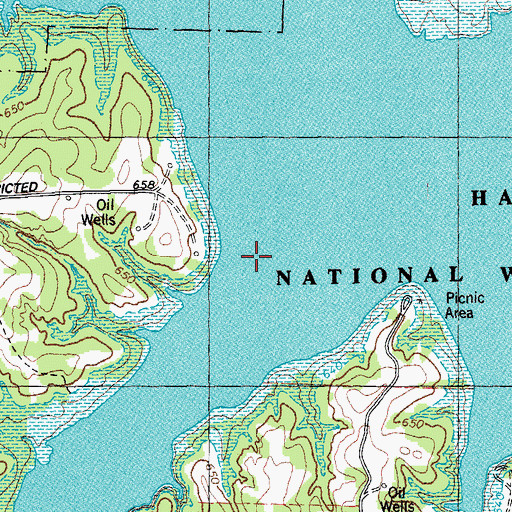 Topographic Map of Sandy Creek, TX