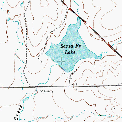 Topographic Map of Santa Fe Lake, TX