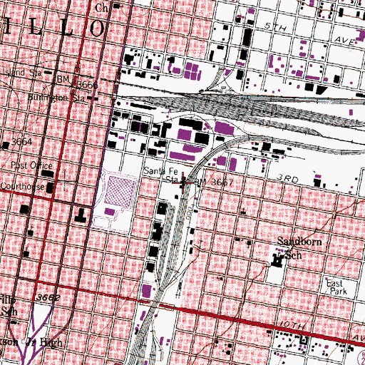 Topographic Map of Santa Fe Station, TX