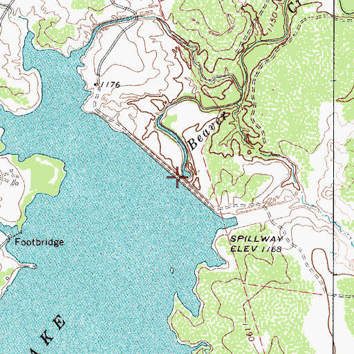 Topographic Map of Santa Rosa Lake, TX