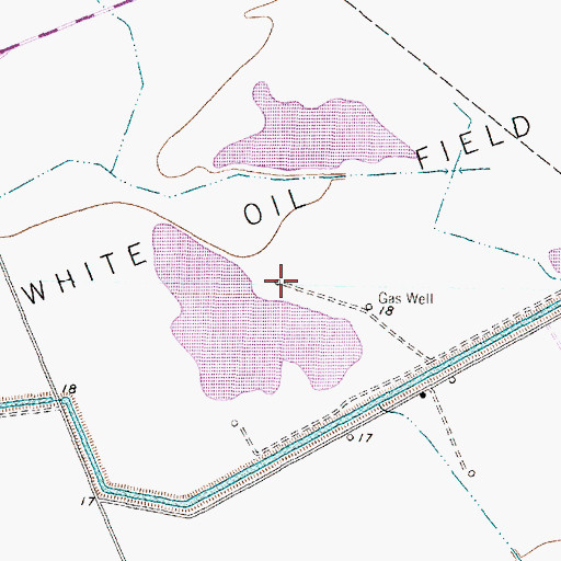 Topographic Map of Sarah White Oil Field, TX