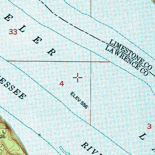 Topographic Map of Knight Island (historical), AL