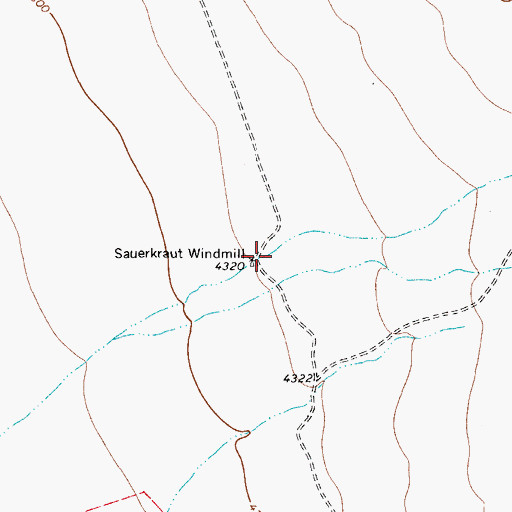 Topographic Map of Sauerkraut Windmill, TX