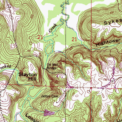 Topographic Map of Lawrence County Associaton Church Camp, AL