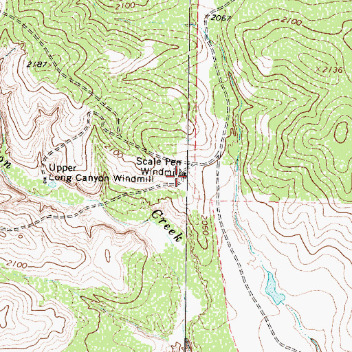 Topographic Map of Scale Pen Windmill, TX