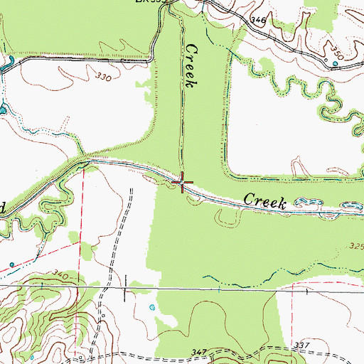 Topographic Map of Scatter Creek, TX