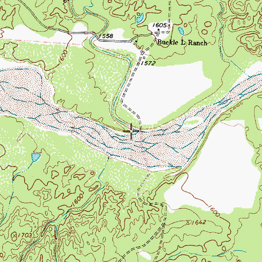 Topographic Map of Scatterbranch Creek, TX