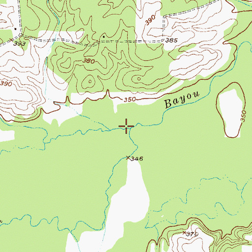 Topographic Map of Schaffline Creek, TX