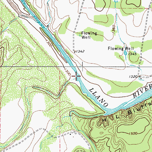 Topographic Map of Schep Creek, TX