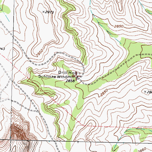 Topographic Map of Schlinke Windmill, TX