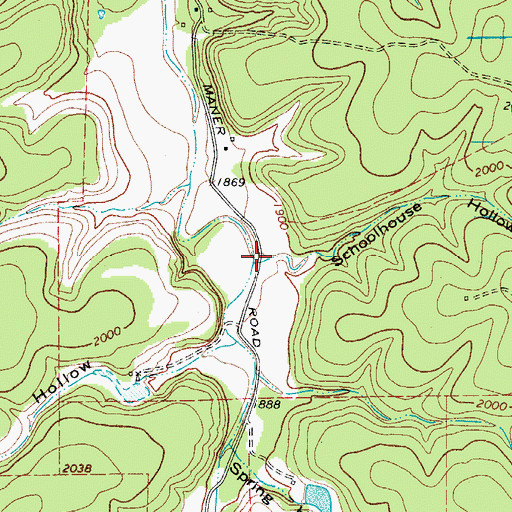 Topographic Map of Schoolhouse Hollow, TX