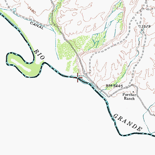 Topographic Map of Schroder Arroyo, TX