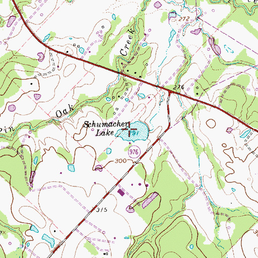 Topographic Map of Schumacher Lake, TX