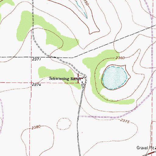 Topographic Map of Schwiening Ranch, TX