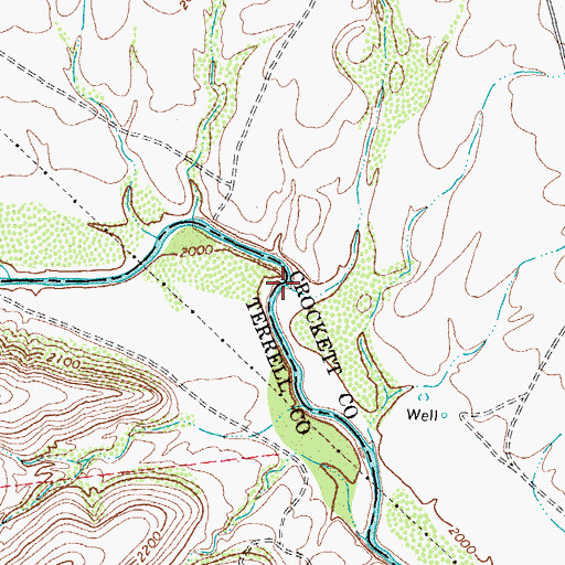 Topographic Map of Scott Canyon, TX