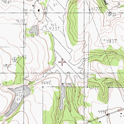 Topographic Map of Scott Marsh, TX