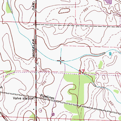 Topographic Map of Meadow Pond (historical), AL