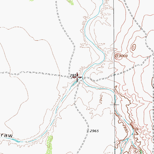Topographic Map of Screw Bean Draw, TX