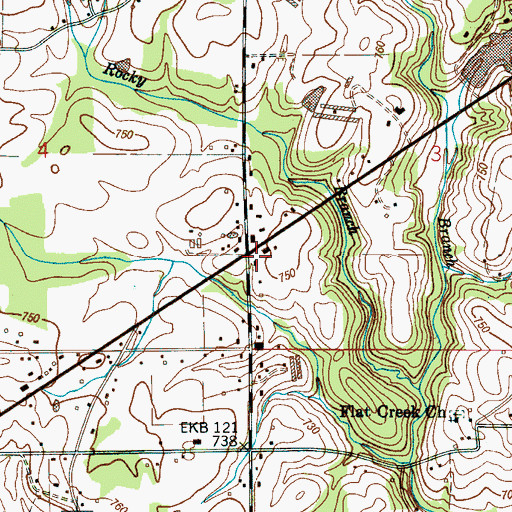 Topographic Map of Midway, AL