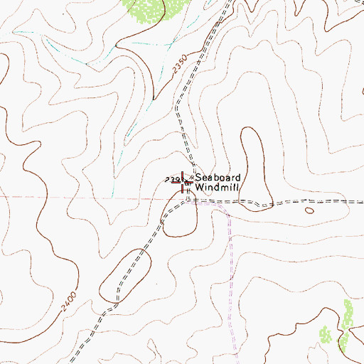 Topographic Map of Seaboard Windmill, TX