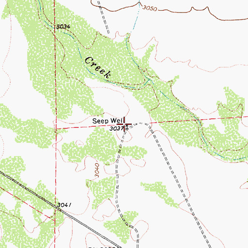 Topographic Map of Seep Well, TX