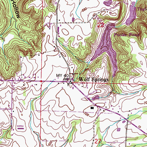 Topographic Map of Mount Zion Church, AL