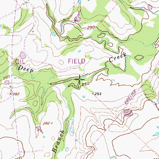 Topographic Map of Sessums Branch, TX