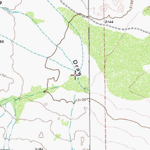 Topographic Map of Seven K Draw, TX