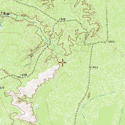 Topographic Map of Seven Section Draw, TX