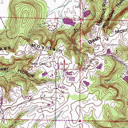 Topographic Map of New Bethel Church (historical), AL