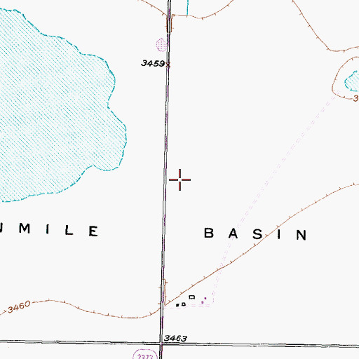 Topographic Map of Sevenmile Basin, TX