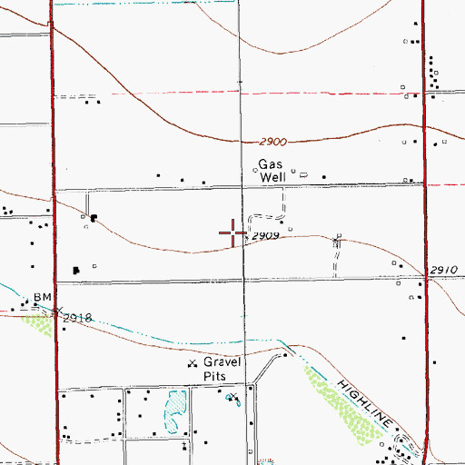 Topographic Map of Sevenmile Mesa, TX