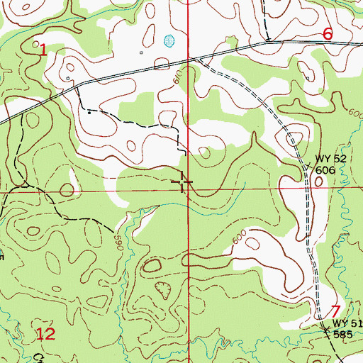 Topographic Map of Newman Cemetery, AL
