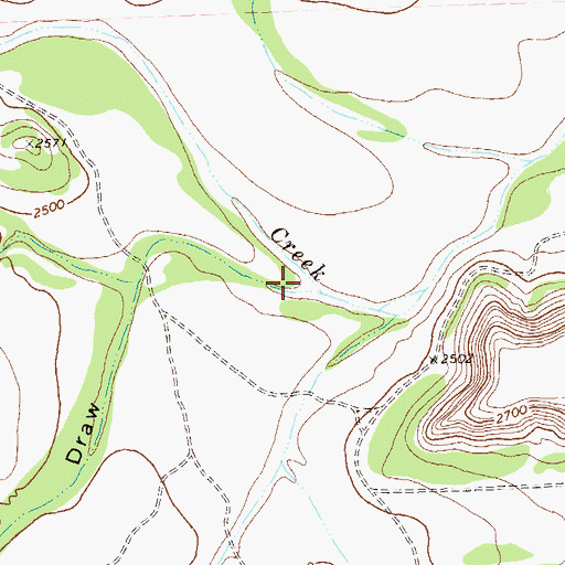 Topographic Map of Seventeen Draw, TX