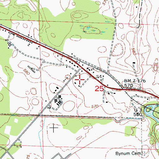 Topographic Map of North Courtland, AL