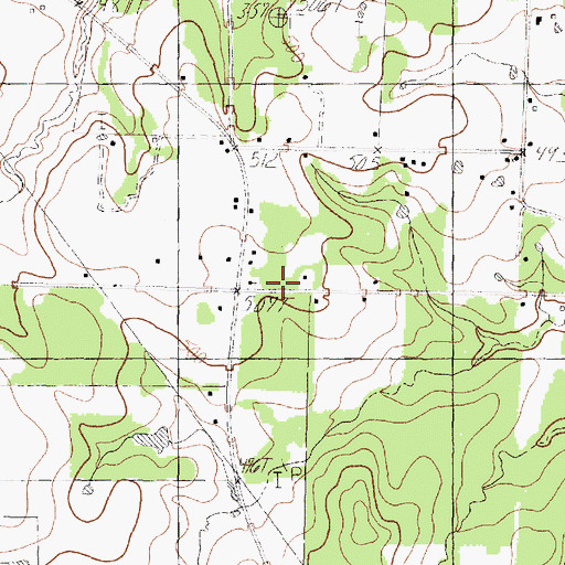 Topographic Map of Sexton Chapel, TX