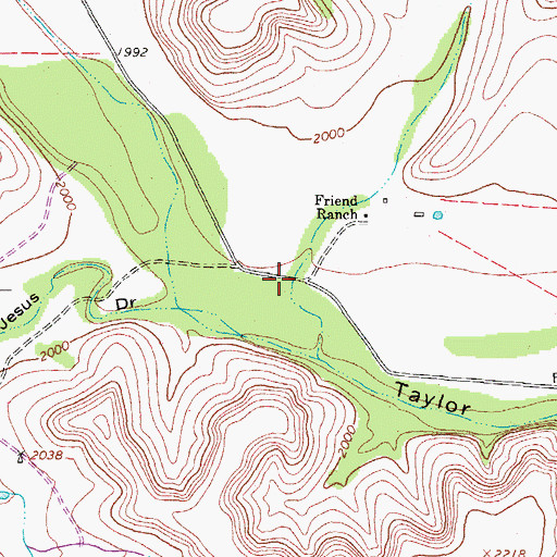 Topographic Map of Shafter Draw, TX